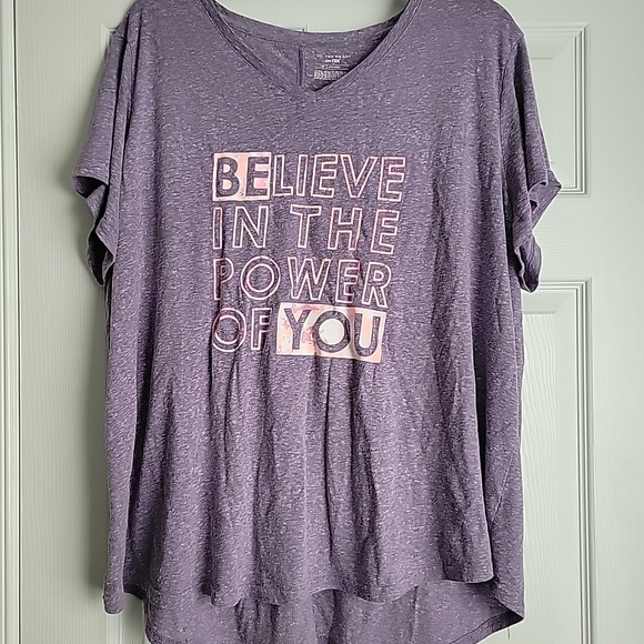 tek gear Tops - Tek Gear Lavender Tee with Motivational Print